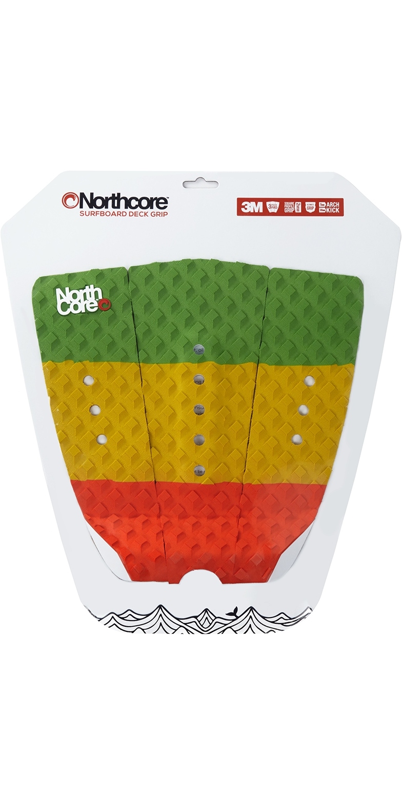 2025 Northcore Ultimate Grip Deck Pad The Rasta NOCO63G - Red / Green / Yellow