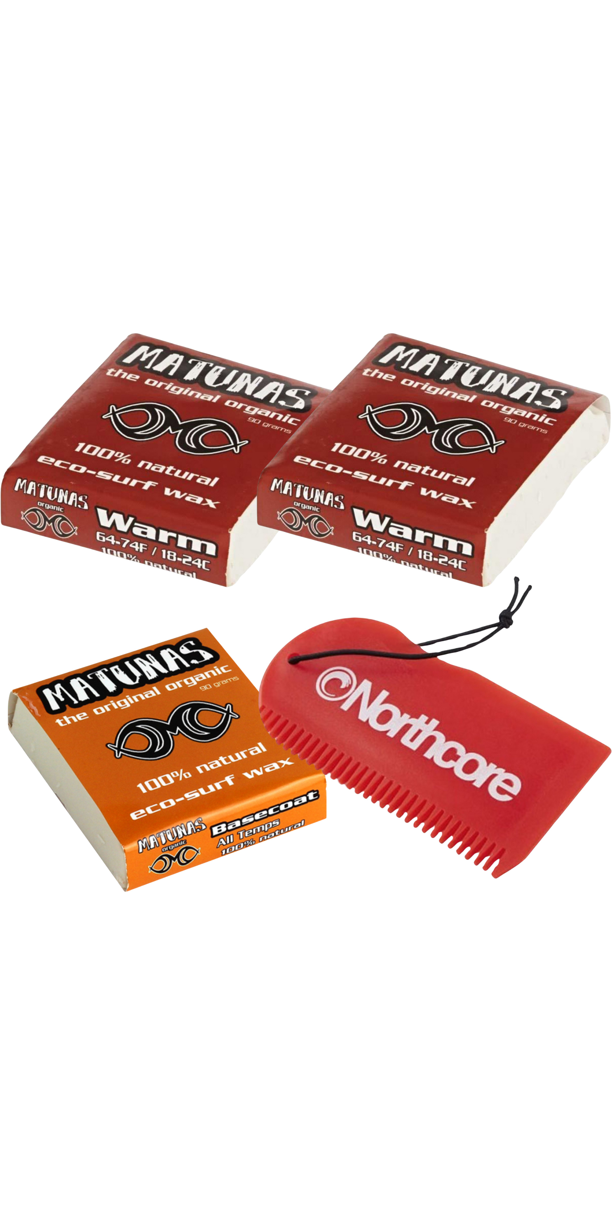 2025 Northcore Eco-Wax Warm Water Wax, Base Coat & Comb Bundle MT4 - Red